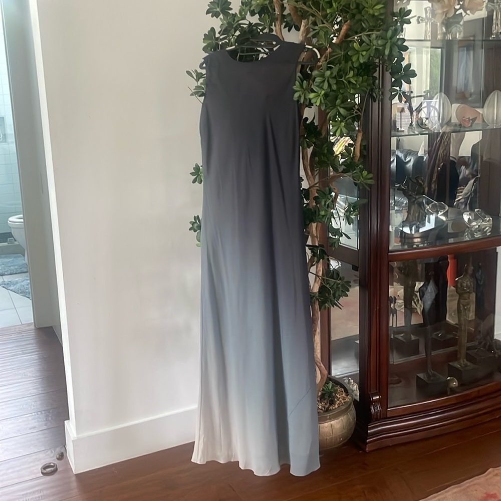 Theory full length chiffon dress, size 2, grey ombré, excellent condition